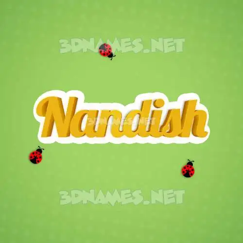nandish in Ladybugs style - 3D name wallpaper nandish in Ladybugs style - 3D name wallpaper