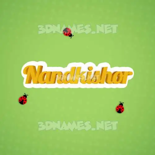 nandkishor in Ladybugs style - 3D name wallpaper