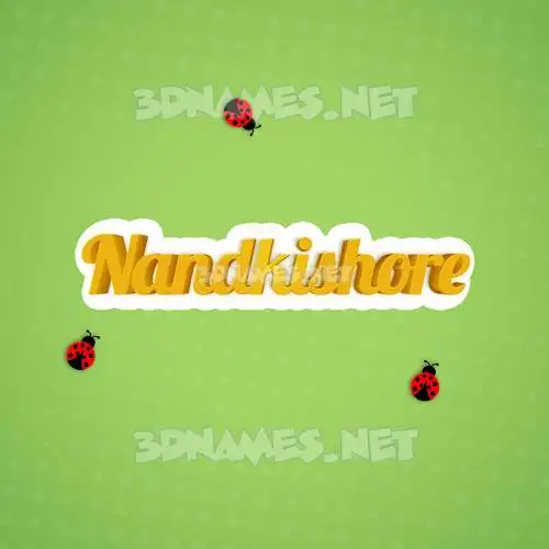 nandkishore in Ladybugs style - 3D name wallpaper