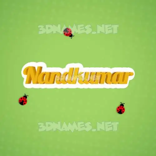 nandkumar in Ladybugs style - 3D name wallpaper