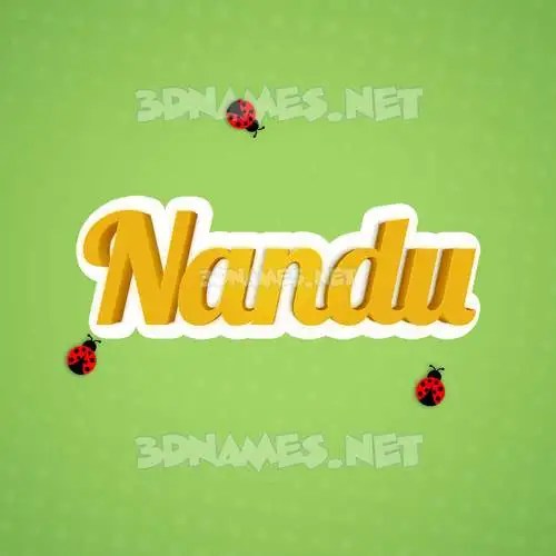 nandu in Ladybugs style - 3D name wallpaper nandu in Ladybugs style - 3D name wallpaper