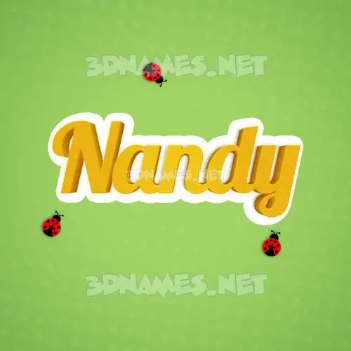 nandy in Ladybugs style - 3D name wallpaper nandy in Ladybugs style - 3D name wallpaper