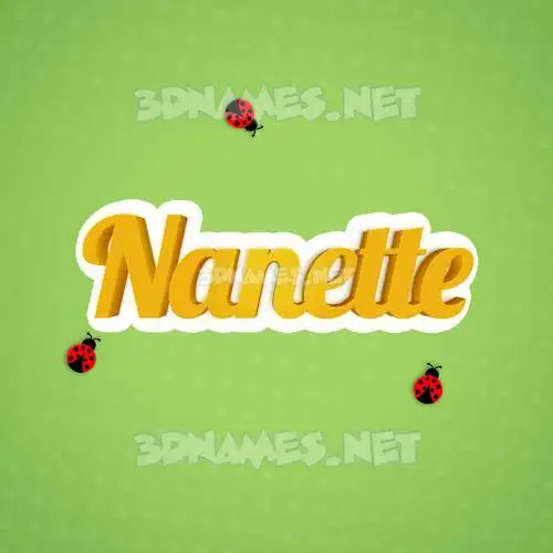 nanette in Ladybugs style - 3D name wallpaper
