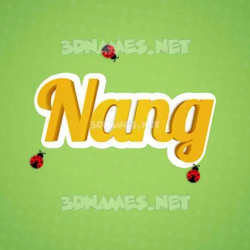 nang in Ladybugs style - 3D name wallpaper