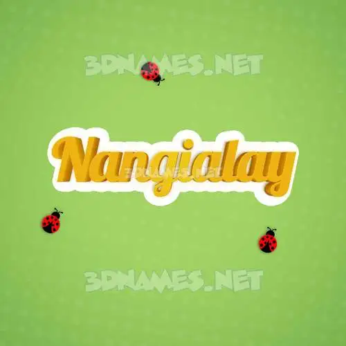 nangialay in Ladybugs style - 3D name wallpaper nangialay in Ladybugs style - 3D name wallpaper