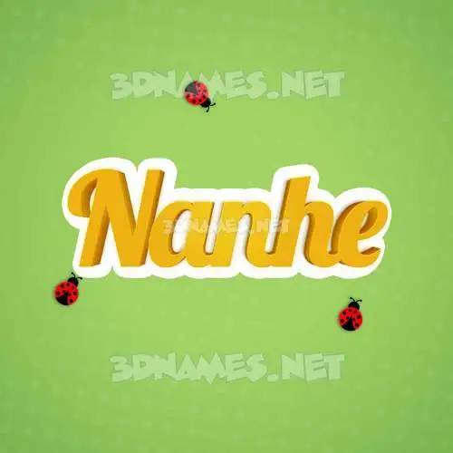 nanhe in Ladybugs style - 3D name wallpaper