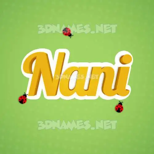nani in Ladybugs style - 3D name wallpaper nani in Ladybugs style - 3D name wallpaper