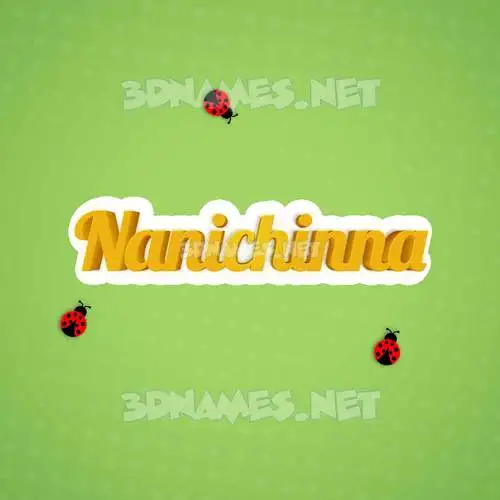 nanichinna in Ladybugs style - 3D name wallpaper nanichinna in Ladybugs style - 3D name wallpaper