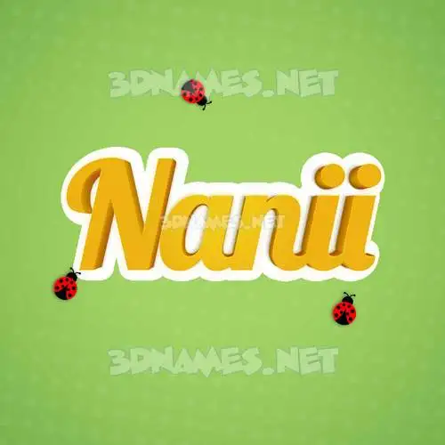 nanii in Ladybugs style - 3D name wallpaper nanii in Ladybugs style - 3D name wallpaper