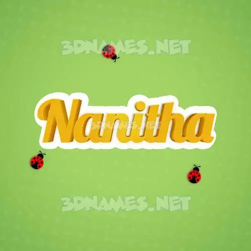 nanitha in Ladybugs style - 3D name wallpaper nanitha in Ladybugs style - 3D name wallpaper