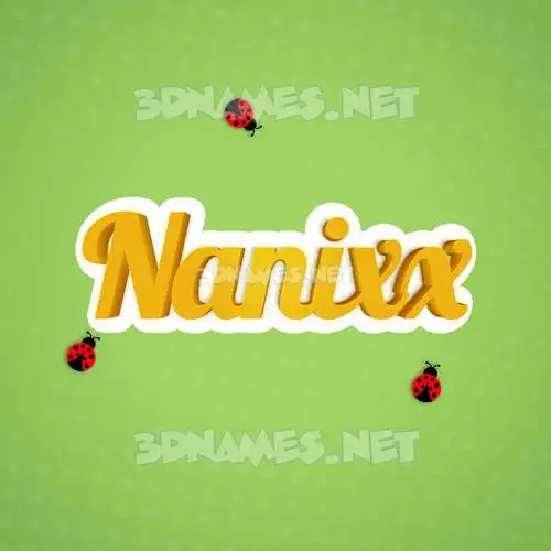 nanixx in Ladybugs style - 3D name wallpaper