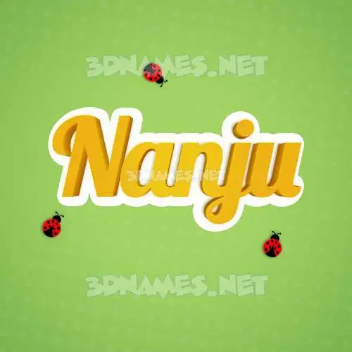 nanju in Ladybugs style - 3D name wallpaper nanju in Ladybugs style - 3D name wallpaper