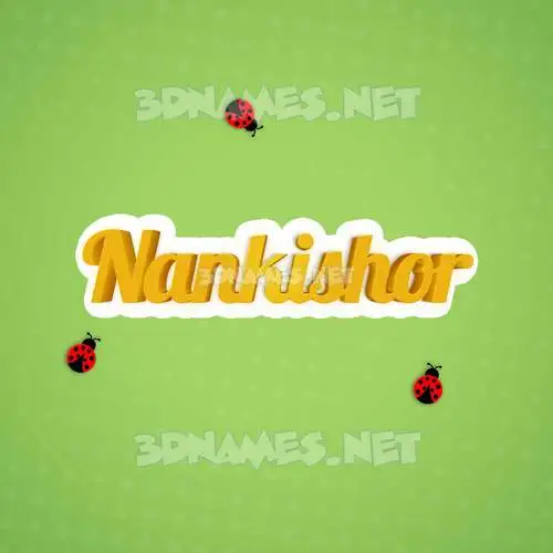 nankishor in Ladybugs style - 3D name wallpaper