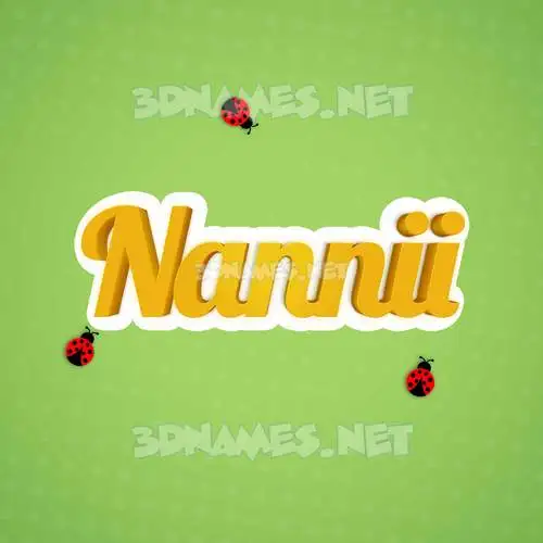 nannii in Ladybugs style - 3D name wallpaper nannii in Ladybugs style - 3D name wallpaper