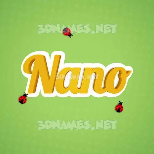 nano in Ladybugs style - 3D name wallpaper nano in Ladybugs style - 3D name wallpaper