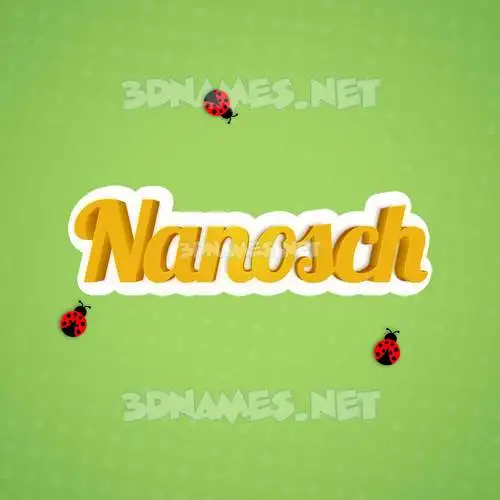 nanosch in Ladybugs style - 3D name wallpaper nanosch in Ladybugs style - 3D name wallpaper