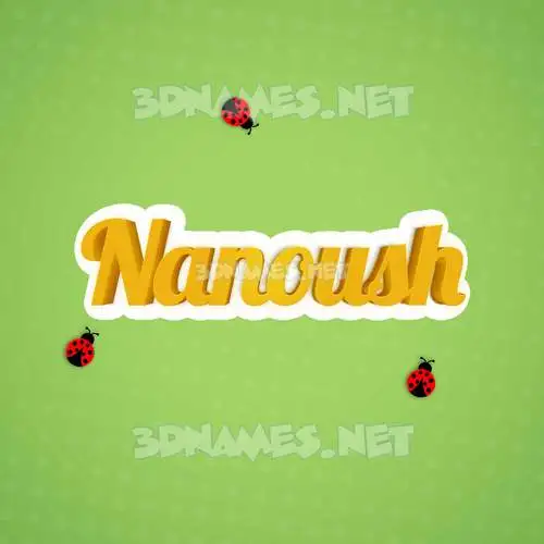 nanoush in Ladybugs style - 3D name wallpaper