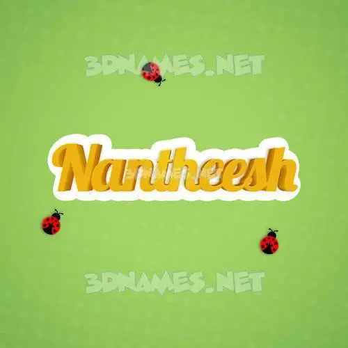 nantheesh in Ladybugs style - 3D name wallpaper nantheesh in Ladybugs style - 3D name wallpaper