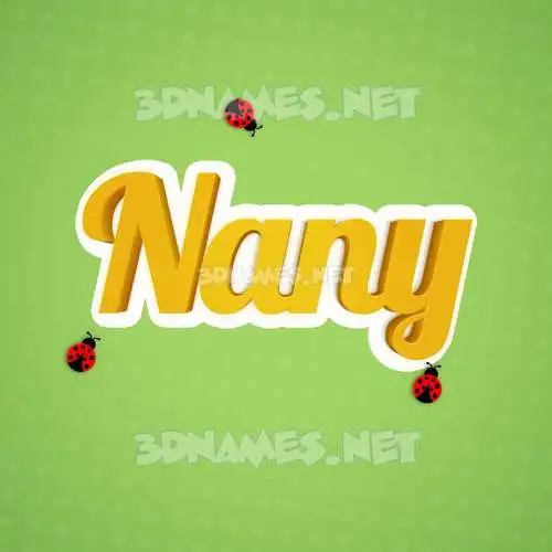 nany in Ladybugs style - 3D name wallpaper
