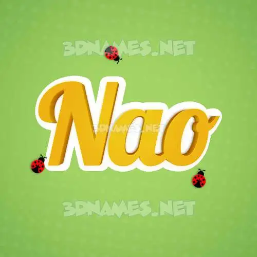 nao in Ladybugs style - 3D name wallpaper nao in Ladybugs style - 3D name wallpaper