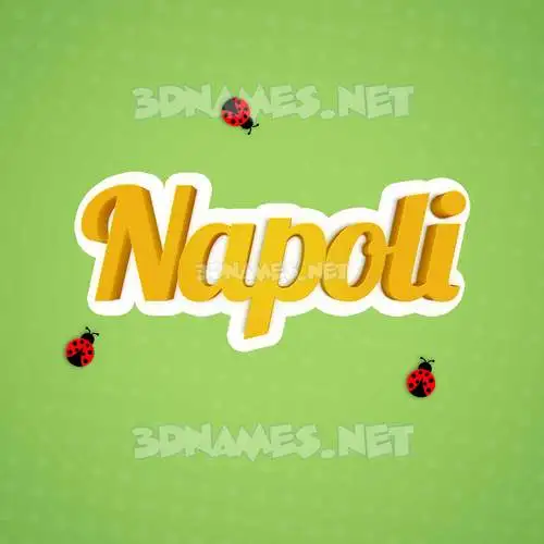 napoli in Ladybugs style - 3D name wallpaper
