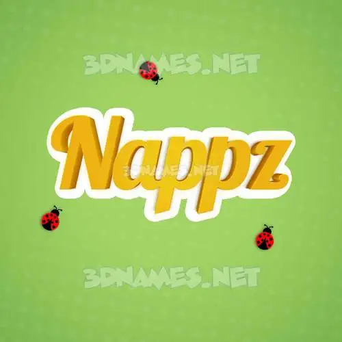 nappz in Ladybugs style - 3D name wallpaper