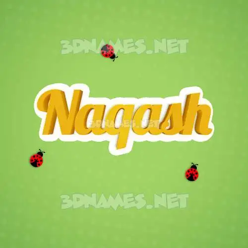 naqash in Ladybugs style - 3D name wallpaper naqash in Ladybugs style - 3D name wallpaper