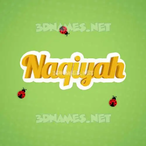 naqiyah in Ladybugs style - 3D name wallpaper
