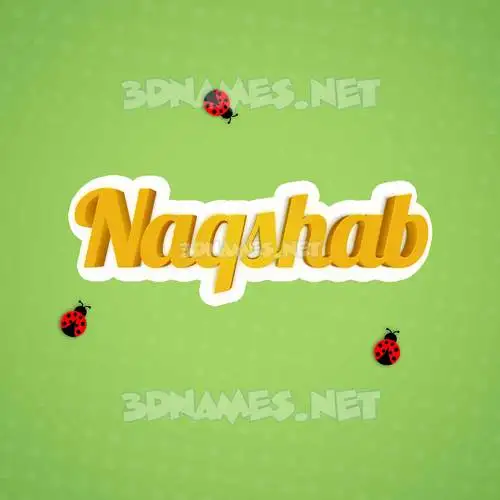 naqshab in Ladybugs style - 3D name wallpaper naqshab in Ladybugs style - 3D name wallpaper