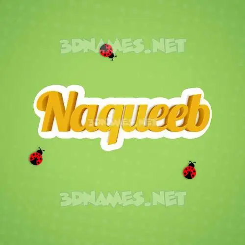 naqueeb in Ladybugs style - 3D name wallpaper naqueeb in Ladybugs style - 3D name wallpaper
