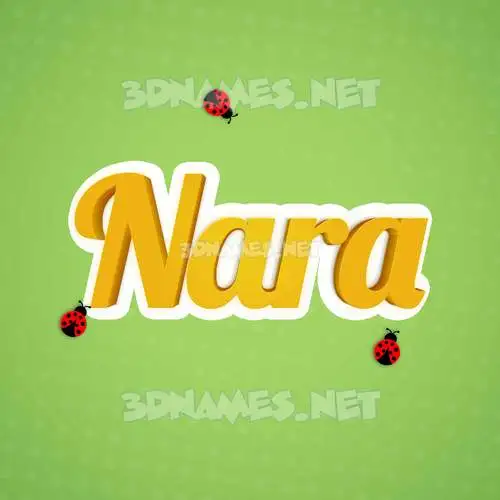 nara in Ladybugs style - 3D name wallpaper