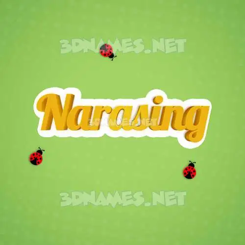narasing in Ladybugs style - 3D name wallpaper narasing in Ladybugs style - 3D name wallpaper