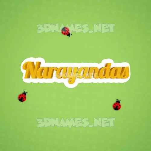 narayandas in Ladybugs style - 3D name wallpaper