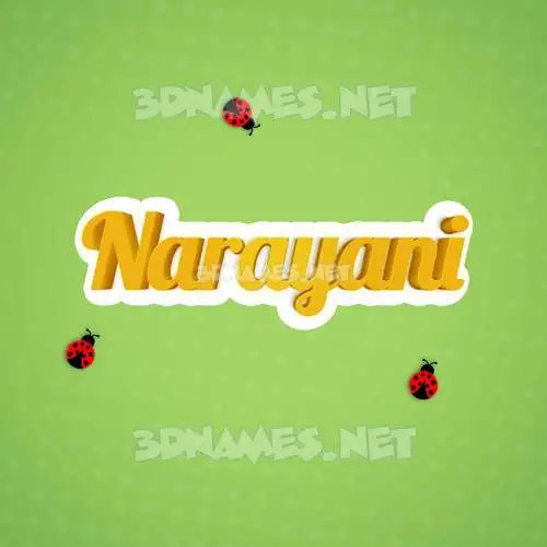 narayani in Ladybugs style - 3D name wallpaper
