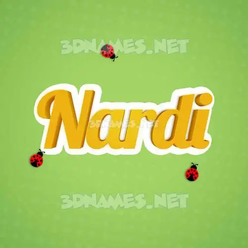 nardi in Ladybugs style - 3D name wallpaper