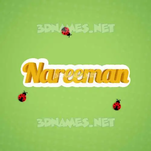 nareeman in Ladybugs style - 3D name wallpaper