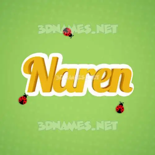 naren in Ladybugs style - 3D name wallpaper