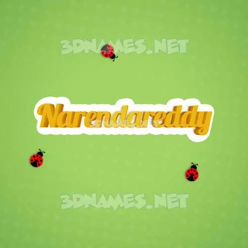 narendareddy in Ladybugs style - 3D name wallpaper narendareddy in Ladybugs style - 3D name wallpaper