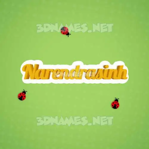 narendrasinh in Ladybugs style - 3D name wallpaper