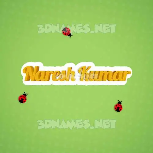 naresh kumar in Ladybugs style - 3D name wallpaper
