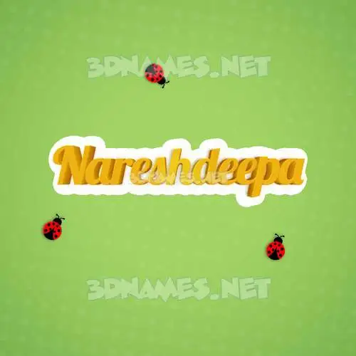 nareshdeepa in Ladybugs style - 3D name wallpaper