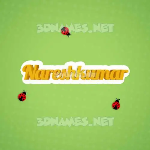 nareshkumar in Ladybugs style - 3D name wallpaper