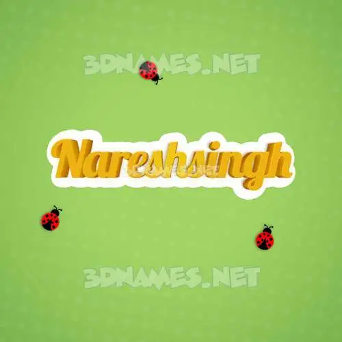 nareshsingh in Ladybugs style - 3D name wallpaper