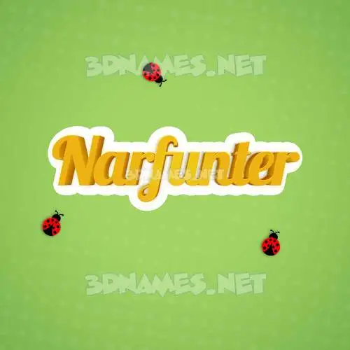 narfunter in Ladybugs style - 3D name wallpaper narfunter in Ladybugs style - 3D name wallpaper