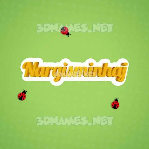 nargisminhaj in Ladybugs style - 3D name wallpaper nargisminhaj in Ladybugs style - 3D name wallpaper