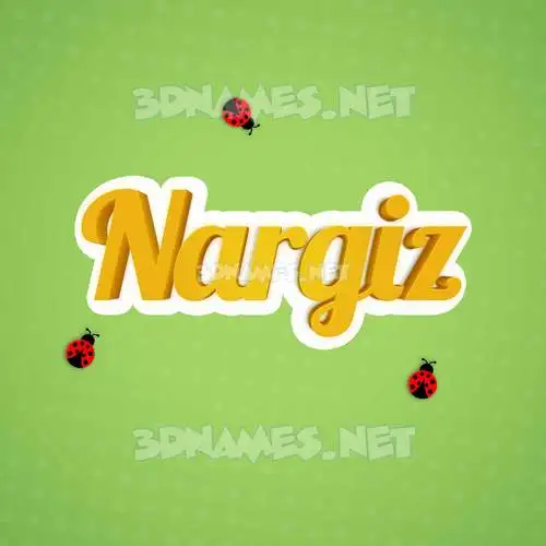 nargiz in Ladybugs style - 3D name wallpaper