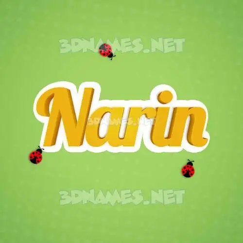 narin in Ladybugs style - 3D name wallpaper