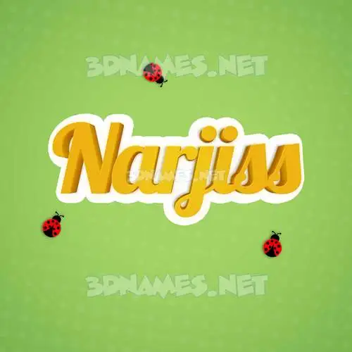 narjiss in Ladybugs style - 3D name wallpaper narjiss in Ladybugs style - 3D name wallpaper
