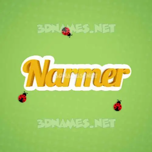 narmer in Ladybugs style - 3D name wallpaper