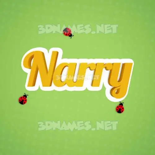 narry in Ladybugs style - 3D name wallpaper